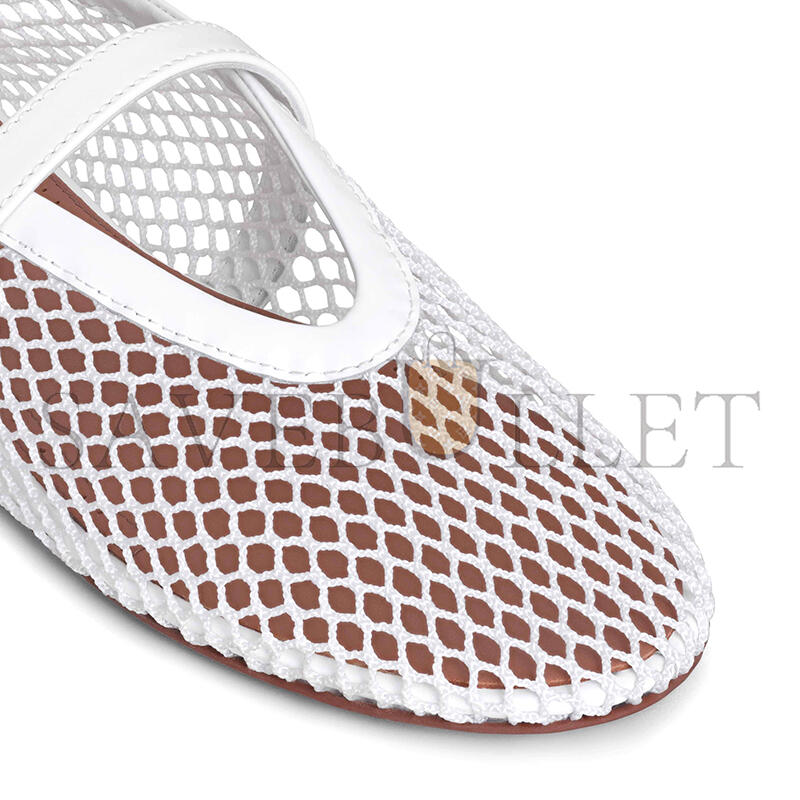 ALAÏA BALLET FLATS IN FISHNET AA3A029TK007 - 010